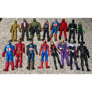 16 Marvel Avengers Superhero Action Figures Including Iron Man Hulk Spiderman